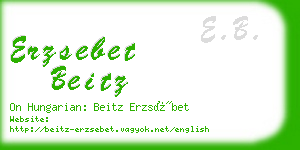 erzsebet beitz business card